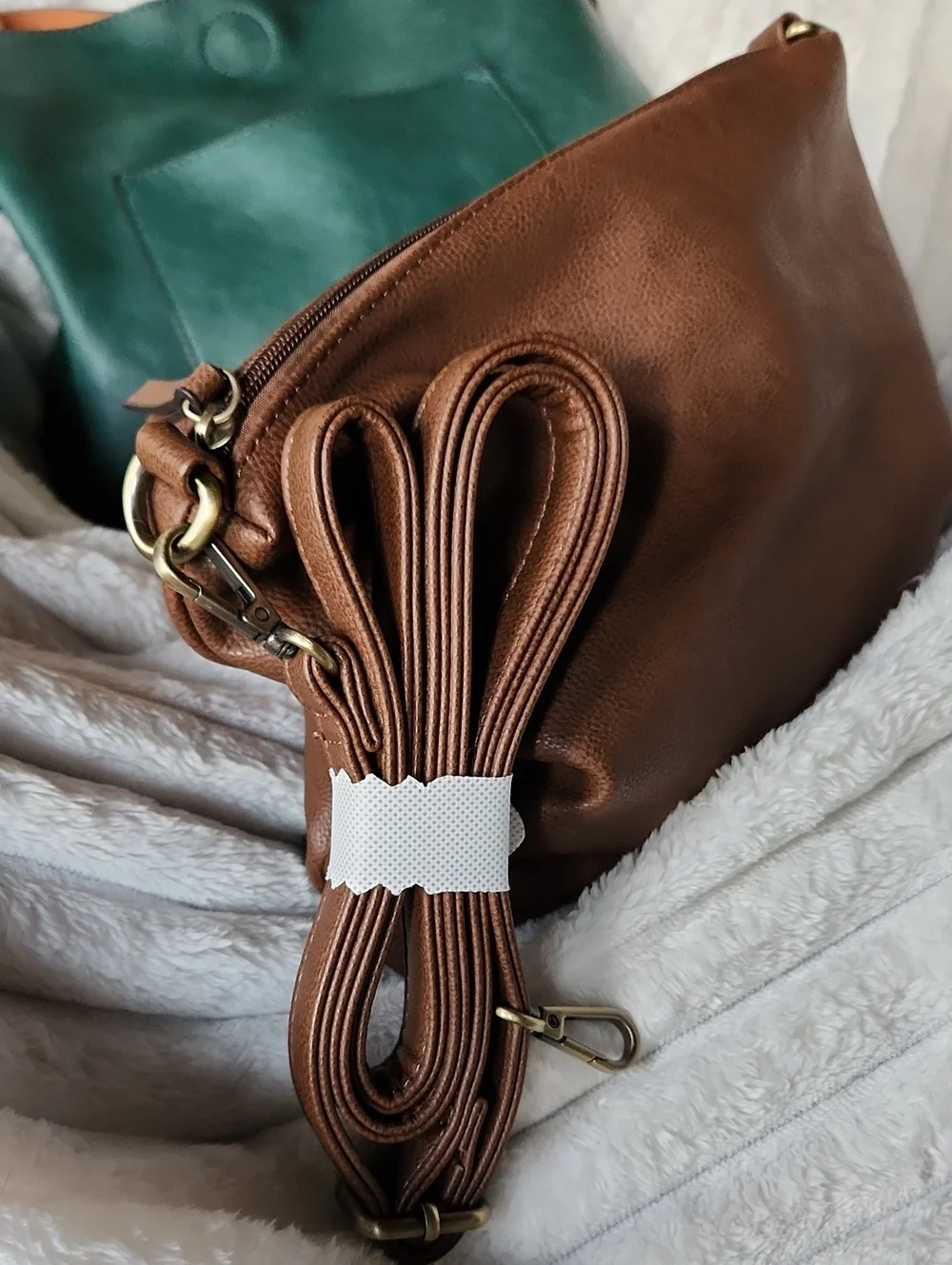 Joy Susan Hobo Bag - Green & Brown